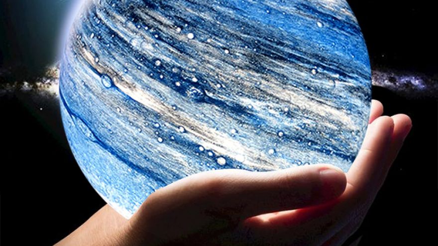 星球月球床头台灯星空网红卧室书桌灯饰